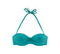 s.Oliver Damen Bügel Bikinioberteil - Bandeau - Top JPF - 27 301150, Einfarbig, Gr. 36 (Herstellergröße: 36B), Türkis (Türkis 30)