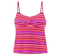 Bügel-Tankini-Top S.OLIVER "Fun" Gr. 44, Cup B, pink (pink bedruckt) Damen Bikini-Oberteile Ocean Blue im trendigen Streifen-Design (40435269-44)