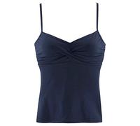 s.Oliver Beachwear Bügel-Tankini-Top Spain, mit Wickeloptik 36, Cup B blau Damen Black White Trends Damenbademode 36, Cup B marine