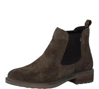 s.Oliver Damen Chelsea Boots aus Leder mit Blockabsatz, Grün (Olive), 38 EU