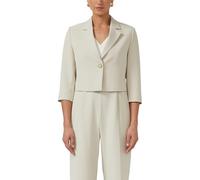 s.Oliver Damen Cropped-Blazer - Regular Fit, 3/4-Ärmel, Crêpe