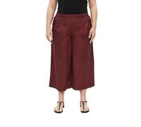 s.Oliver Damen Culotte - Wide Leg, Popeline, Mid Rise mit Falten und Eingrifftaschen