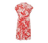 s.Oliver Damen Damen Stufenkleid mit Flammgarnstruktur, 25A0 orange|weiß, 40