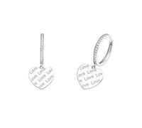 s.Oliver Damen Echtschmuck Creolen Silber 925 Herz Geschenk Muttertag Geburtstag