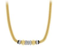 S. Oliver Damen Edelstahlcollier IP gold 2036834