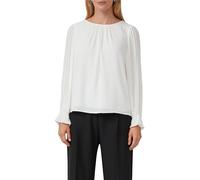 S.Oliver Damen Festliche Mit Plissee-ärmeln Bluse Langarm, 0200_Creme, 42 EU