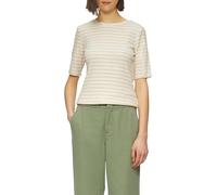 s.Oliver Damen Geripptes T-Shirt mit Ziersaum T-Shirt