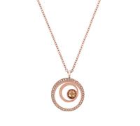 s.Oliver Kette mit Anhänger 2040615 Edelstahl/925 Sterling Silber Kristall roségold IP Damen
