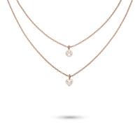 s.Oliver Damen Halskette aus Edelstahl mit Layering & Steinanhängern | Wasserfest, hautfreundlich, 50 cm, verschiedene Trageweisen, alltagstauglich, perfekte Geschenkidee
