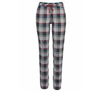 Schlafhose S.OLIVER, Damen, Gr. 40/42, N-Gr, bunt (weiß, weinrot, petrol, kariert), Jersey, Obermaterial: 50% Baumwolle, 50% Viskose, gemustert, kariert, mehrfarbig, Basic, Basic lang, Hosen Schlafhos