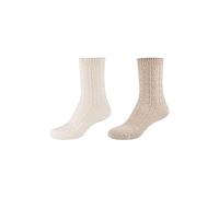 Socken S.OLIVER "Socken 2er Pack", Damen, Gr. 35/38, lila (lavender), 98% Polyester 2% Elasthan, Zopfmuster, Socken (20563039-35) lavender