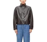 s.Oliver Indoor-Jacke (x Heidi Klum) Damen Kunstleder Relaxed Fit Stehkragen Braun Größe 44
