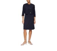 s.Oliver BLACK LABEL Kurzblazer Boxy Fit aus Vikose-Mix mit goldfarbenen Knöpfen Marine Größe 40