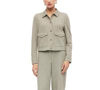 s.Oliver Damen Indoor-Jacke - Regular Fit, Interlockjersey, Druckknopfleiste, voll gefüttert - Business & Casual