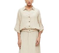 s.Oliver Damen Indoor-Jacke - Relaxed Fit, schimmernd, strukturiert, 3/4-Ärmel mit Hemdkragen