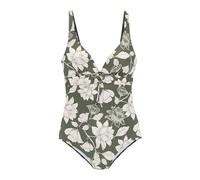 S.Oliver Damen Ing-543g Badeanzug, Oliv-Creme, 36 / B EU