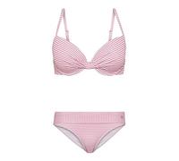 S.Oliver Damen Jap-309 Bikini-Set, Rosa-weiß Gestreift, 40 / C EU