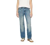Straight-Jeans S.OLIVER "KAROLIN", Damen, Gr. 34, Länge 30, blau (blau30), Denim/Jeans, Obermaterial: 82% Baumwolle, 17% Polyester, 1% Elasthan, unifarben, straight fit knöchellang, Jeans Straight-Jea