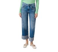 s.Oliver Damen Jeans - Wide Leg, Crop, ausgefranster Saum