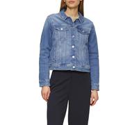s.Oliver Jeansjacke Damen mid blau used mit Eingrifftaschen – Regular Fit, taillenbedeckt – Gr. 46