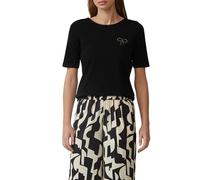 s.Oliver Damen Jersey-t-Shirt im Slim Fit mit Frontprint T-Shirt