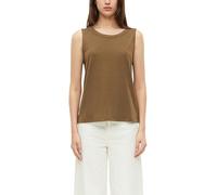 s.Oliver Jersey-Top mit Rundhalsausschnitt und Rückendetail Braun Größe 40