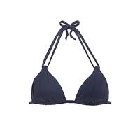 s.Oliver Triangel-Bikini-Top Spain, mit Raffung und Doppelträger 40, Cup C/D blau Damen Black White Trends Damenbademode 40, Cup C/D marine