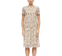 s.Oliver Damen Kleid - A-Shape, Ajourmuster, U-Boot-Ausschnitt