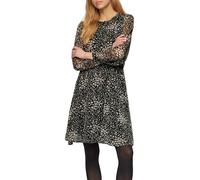 s.Oliver Damen Kleid - Chiffon, All-Over-Print, Langarm, Regular Fit