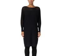 Feinstrick-Kleid mit Fledermausärmeln und Ottoman-Struktur 42 schwarz 2172964.9999.42