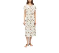 s.Oliver Jerseykleid 2178703.89A4.38 – Midilänge, Tunnelzug – Größe 38, Beige/Mehrfarbig