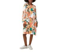 S.Oliver Damen Kleid Kurz, Mehrfarbig | Orange 27b2, 40 EU