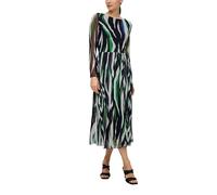s.Oliver Damen Kleid - Mesh, Midi, Langarm, All-Over-Print