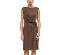 s.Oliver Damen Kleid - Regular Fit, Jersey, Wickel-Optik mit Ziernaht und Knoten