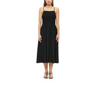 Spaghettiträgerkleid mit Smok-Detail 42 schwarz 2179270.9999.42