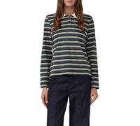 Langarm-Poloshirt mit Streifen 46 petrol|mehrfarbig 2170795.69G3.46