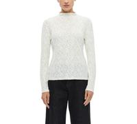 s.Oliver Damen Langarm-Shirt - Slim Fit, Jersey, Ausbrennermuster, Stehkragen