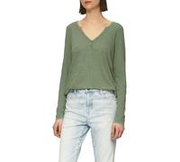 s.Oliver Damen Langarmshirt mit Henley-Ausschnitt und Flammgarnstruktur T-Shirt