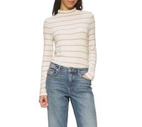 s.Oliver Damen Langarmshirt - Slim Fit, Stehkragen, gestreift