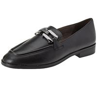 s.Oliver Damen Loafer ohne Absatz aus Leder Spitz, Schwarz (Black Nappa), 36 EU
