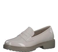 s.Oliver Damen Loafer ohne Absatz Spitz Elegant, Beige (Beige Patent), 40 EU