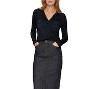 s.Oliver Damen Longsleeve aus Viskose Langarmshirt mit Kragen (1er Pack)