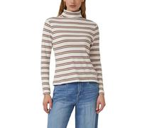 s.Oliver Damen Longsleeve mit Rollkragen und Ringelmuster Langarmshirt mit Rollkragen gestreift