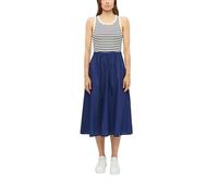 Kleid im Fabricmix mit Eingrifftaschen 46 weiß|blau 2182259.57G4.46