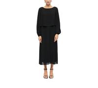 Midi-Kleid aus Chiffon-Crêpe mit Layering-Effekt 42 schwarz 2181423.9999.42