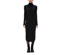 s.Oliver Damen Midi-Strickkleid mit Stehkragen Midi-Strickkleid mit Stehkragen, Schwarz, L