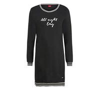 s.Oliver Damen Nachthemd schwarz / weiß / rosa, Größe 36/38, 4573228 Schwarz / Weiß / Rosa S