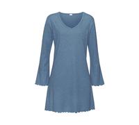 Nachthemd S.OLIVER Gr. 32/34, N-Gr, blau (blau meliert) Damen Kleider (10257856-32) blau meliert