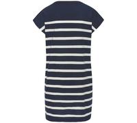 Nachthemd S.OLIVER, Damen, Gr. 32/34, N-Gr, blau (dunkelblau, weiß, gestreift), Single Jersey, Obermaterial: 60% Baumwolle, 40% Polyester, gestreift, unifarben, casual, loose fit mini, Rundhals, Kurza