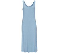 Nachthemd S.OLIVER, Damen, Gr. 40/42, N-Gr, blau (hellblau, meliert), Rippware, Obermaterial: 92% Modal (TENCEL), 8% Elasthan, meliert, modisch, figurbetont wadenlang, tiefer Rundhals, Kleider, in ang
